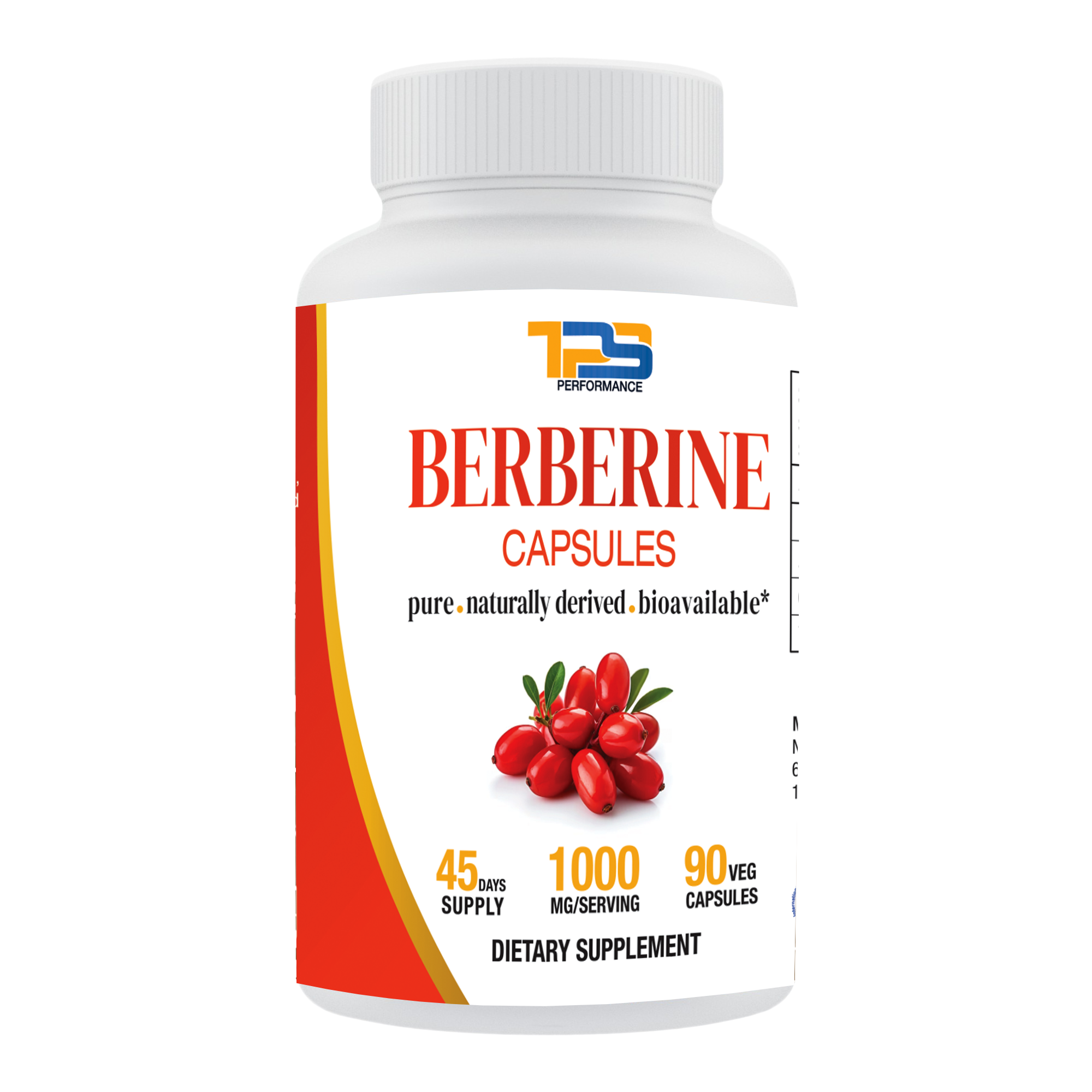 Berberine Capsules 97% Extract | 90 Veg Capsules, 45 days Supply| Pure & Natural | Chemical Free| Preservatives Free| 1000 mg per serving